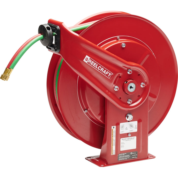 ReelCraft Series TW 1/4 in. x 50 ft. Twin Line Welding Hose Reel T-Grade - 200 PSI Model TW7450OLPT