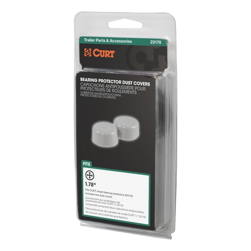 CURT 1.78-Inch Trailer Wheel Bearing Protector Dust Covers, 2-Pack Model 23178