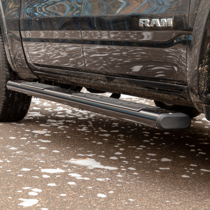 ARIES 6" x 85" Black Aluminum Oval Step Nerf Bars Model 4445013