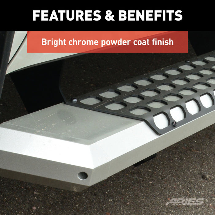 ARIES AdvantEDGE 5-1/2" x 75" Chrome Aluminum Side Bars, Select Ford Explorer Model 2555054