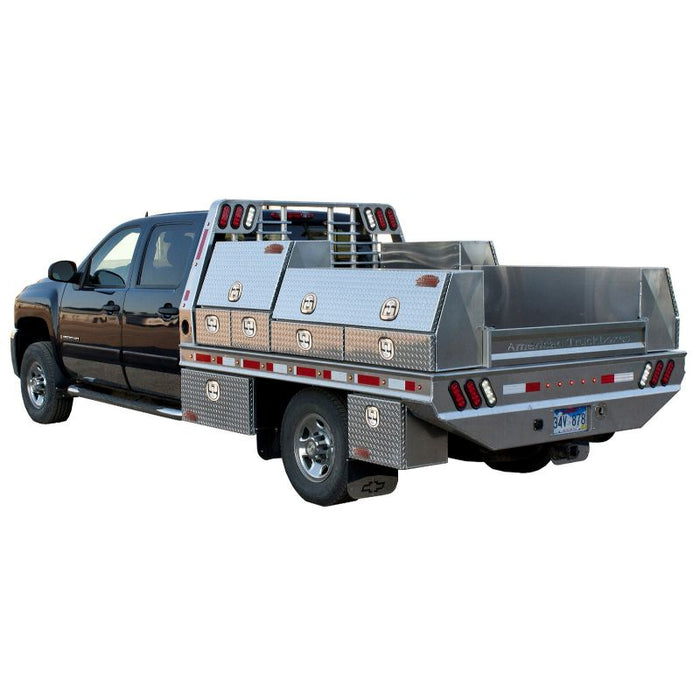 ATB Top Mount Toolbox Top Doors Bottom Drawers 21"H x 16"D x 82"W Bright Aluminum Model A-DU41-211682DT-T