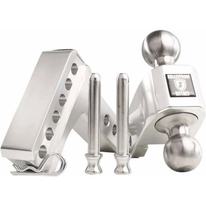 BulletProof Hitches BulletProof 2.0" Aluminum Medium Duty 2" Drop/Rise Hitch - Stainless Model AL202S