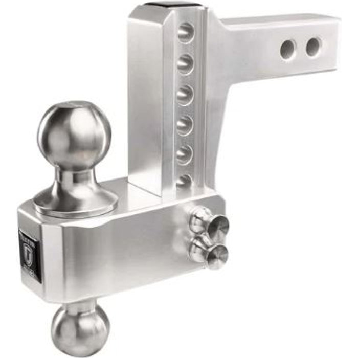 BulletProof Hitches BulletProof 2.0" Aluminum Medium Duty 4" Drop/Rise Hitch - Stainless Model AL204S