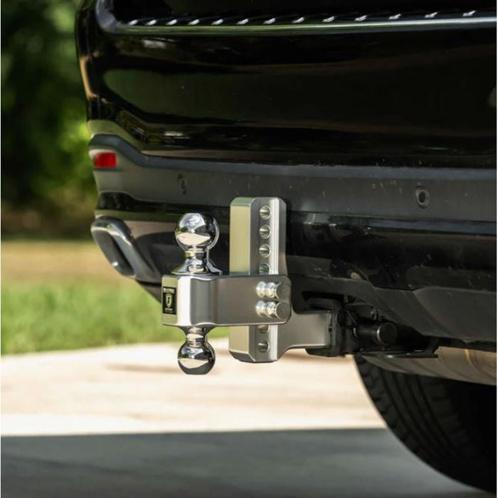 BulletProof Hitches BulletProof 2.0" Aluminum Medium Duty 4" Drop/Rise Hitch - Stainless Model AL204S
