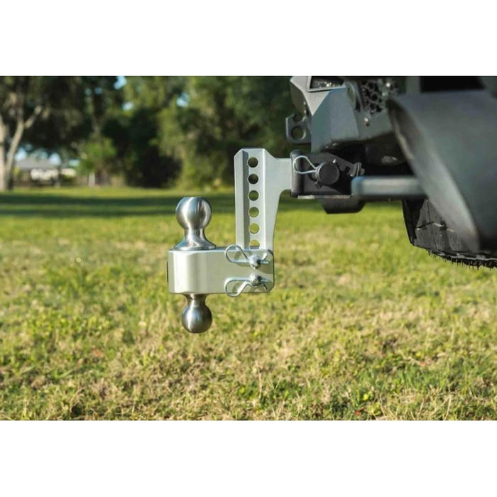 BulletProof Hitches BulletProof 2.0" Aluminum Medium Duty 4" Drop/Rise Hitch - Stainless Model AL204S