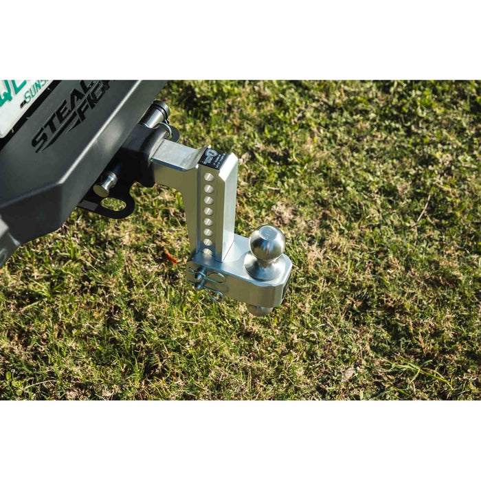 BulletProof Hitches 2.5" Aluminum Medium Duty 6" Drop/Rise Hitch - Stainless Ball Model Model AL256S