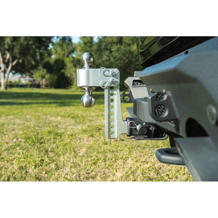BulletProof Hitches 2.5" Aluminum Medium Duty 6" Drop/Rise Hitch - Stainless Ball Model Model AL256S