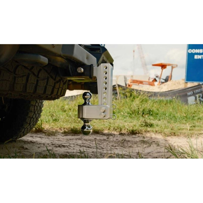 BulletProof Hitches 2.5" Aluminum Medium Duty 6" Drop/Rise Hitch - Stainless Ball Model Model AL256S