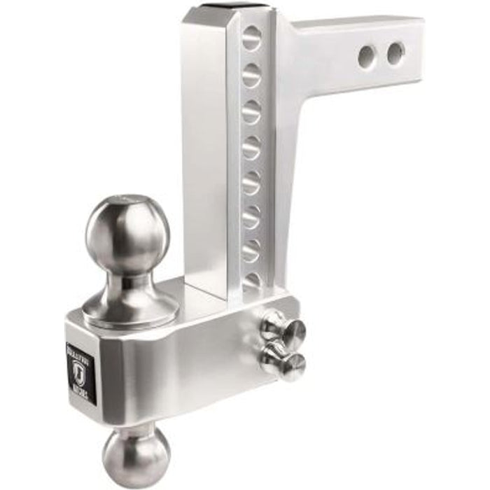 BulletProof Hitches BulletProof 2.0" Aluminum Medium Duty 6" Drop/Rise Hitch - Stainless Model AL206S