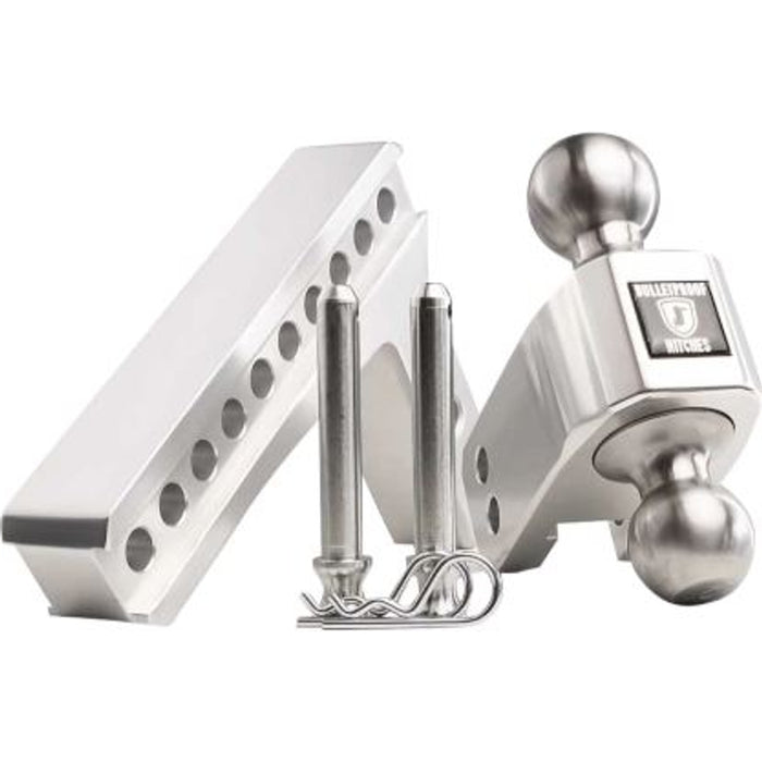 BulletProof Hitches BulletProof 2.0" Aluminum Medium Duty 6" Drop/Rise Hitch - Stainless Model AL206S