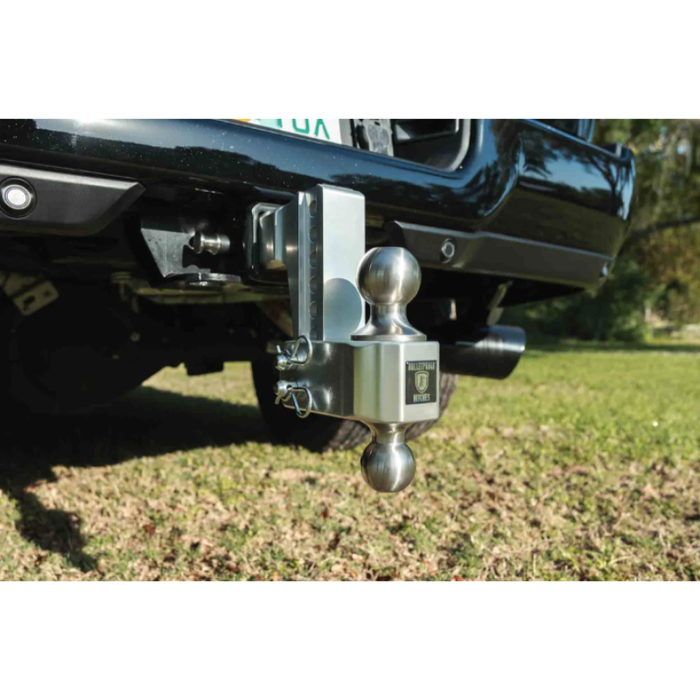 BulletProof Hitches 2.5" Aluminum Medium Duty 4" Drop/Rise Hitch - Stainless Ball Model AL254S