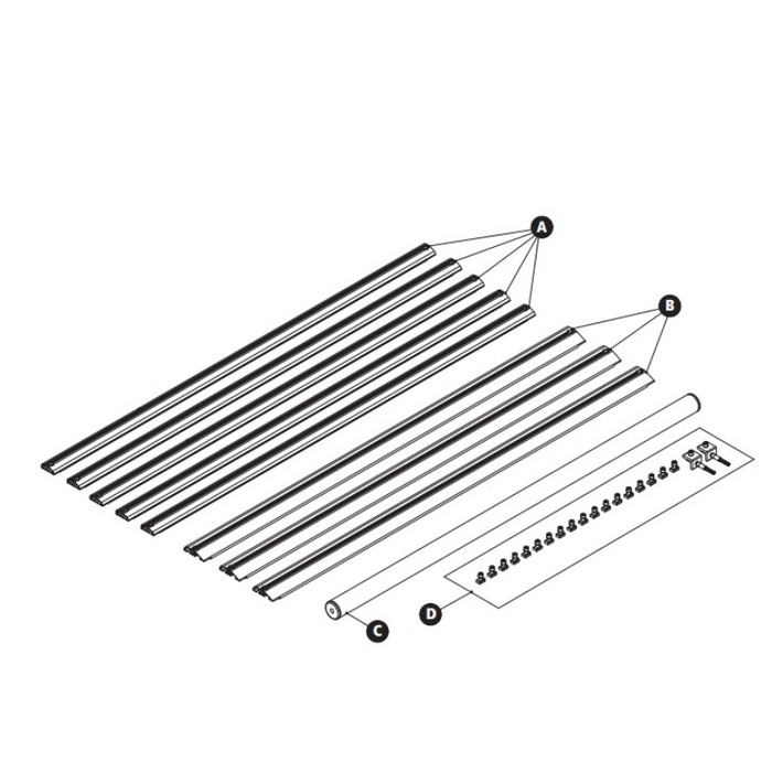 Prime Design AluRack 67" Crossbar Module Kit Clear Anodized Model AR-2001