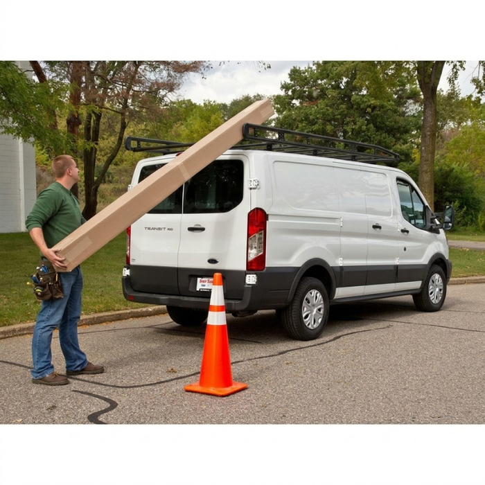 Prime Design AluRack For Ford Transit 2015 Black With Medium Wheelbase Low Roof Model AR1908-BLK