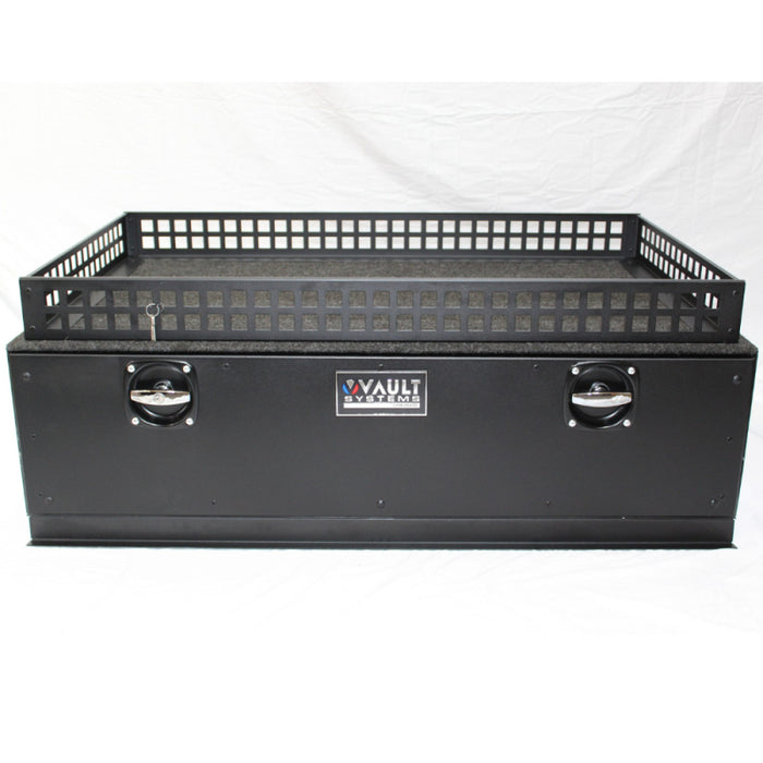 American Aluminum Single Drawer Vault System With Top Basket Powder Coated Black Model AASVB