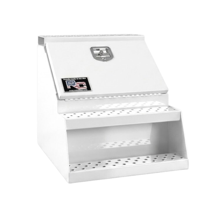 RC Industries B-Series Step Box 36x24x28 .125 Smooth Aluminum With Stainless Lift up Door Gloss White Model BX362428.KDL