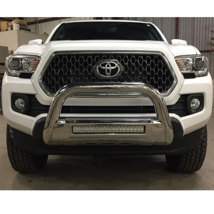 TrailFX 3.5" Oval Bull Bar w/ Light Option Polished Stainless Steel Model B1610S
