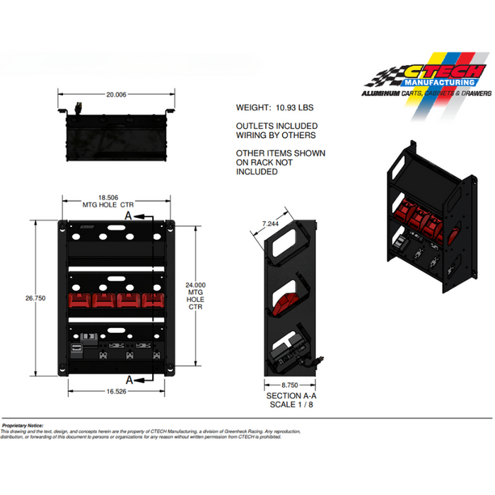 CTech BlackLine Accessories Charging Station BL-ACC-6