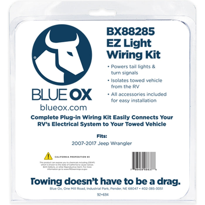 Blue Ox EZ Light Wiring Harness Kit Model BX88285