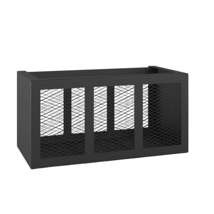 RC Industries Basket Box 36x18x18 10 GA Ecoated Steel Textured Black Model RC536.B