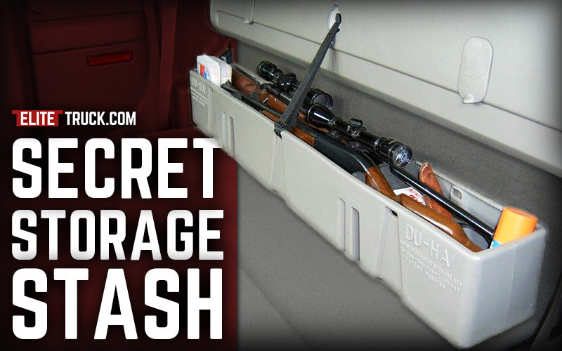 Converts wasted under-seat into a secure storage compartment