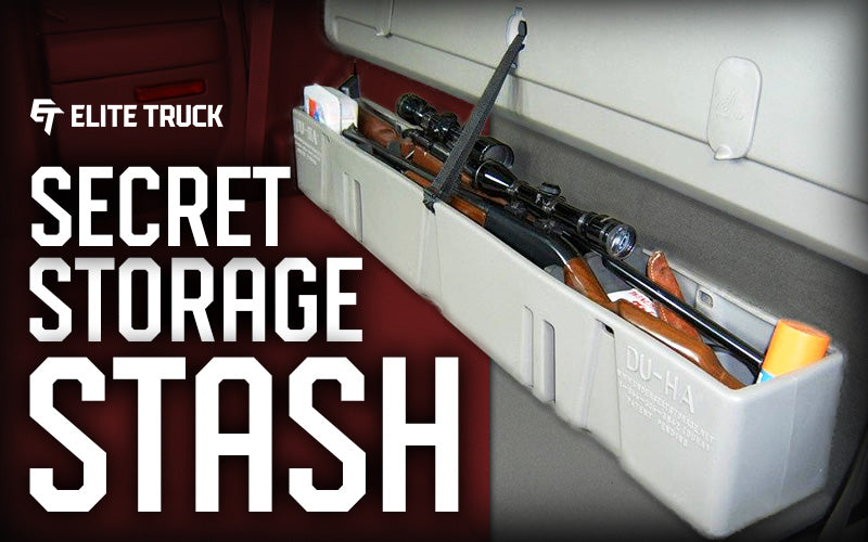 Converts wasted under-seat into a secure storage compartment