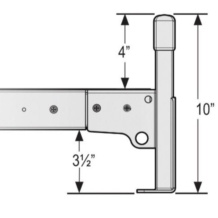 Vantech 2-Bar White Aluminum (82"- 90") Top Mount Rack System Box Truck / Trailer Model C46002359W