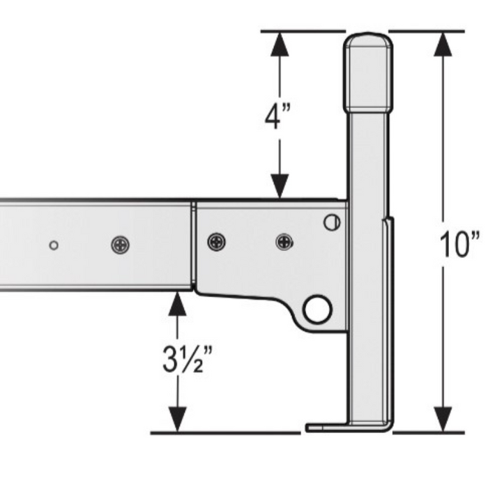 Vantech 4-Bar White Steel (82"- 90") Top Mount Rack System Box Truck / Trailer Model C46004358W