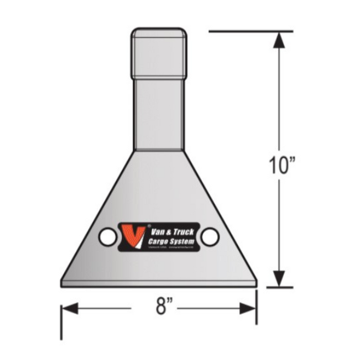 Vantech 2-Bar White Steel (82"- 90") Top Mount Rack System Box Truck / Trailer Model C46002358W