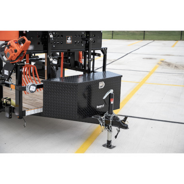 Buyers Products 49 Inch Wide Gloss Black Diamond Tread Aluminum Trailer Tongue Truck Box Model 1721388