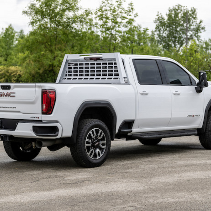 Buyers Products 20.20-inch Tall Gloss White Heavy-Duty Steel GuardDogg Pickup Truck Headache Rack Bundle with Mounting Brackets Model 851305