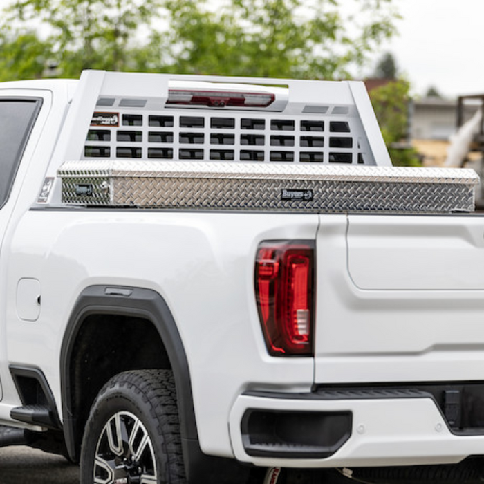 Buyers Products 20.20-inch Tall Gloss White Heavy-Duty Steel GuardDogg Pickup Truck Headache Rack Bundle with Mounting Brackets Model 851305