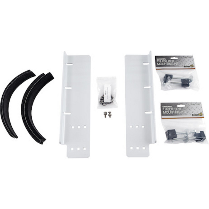 Buyers Products 20.20-inch Tall Gloss White Heavy-Duty Steel GuardDogg Pickup Truck Headache Rack Bundle with Mounting Brackets Model 851305