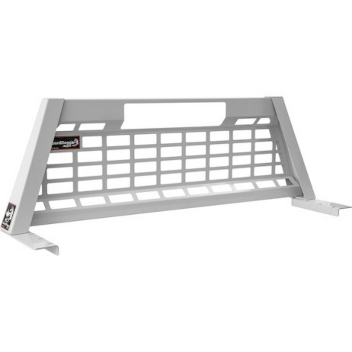 Buyers Products 23.00-inch Tall Gloss White Heavy-Duty Steel GuardDogg Pickup Truck Headache Rack Bundle with Mounting Brackets Model 851405