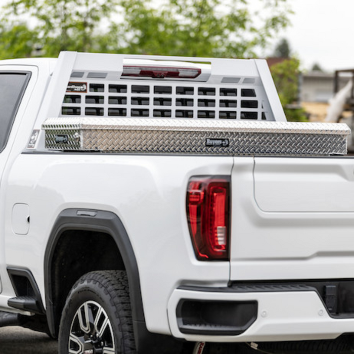 Buyers Products 23.00-inch Tall Gloss White Heavy-Duty Steel GuardDogg Pickup Truck Headache Rack Bundle with Mounting Brackets Model 851405