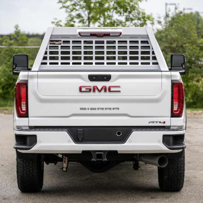 Buyers Products 23.00-inch Tall Gloss White Heavy-Duty Steel GuardDogg Pickup Truck Headache Rack Bundle with Mounting Brackets Model 851405