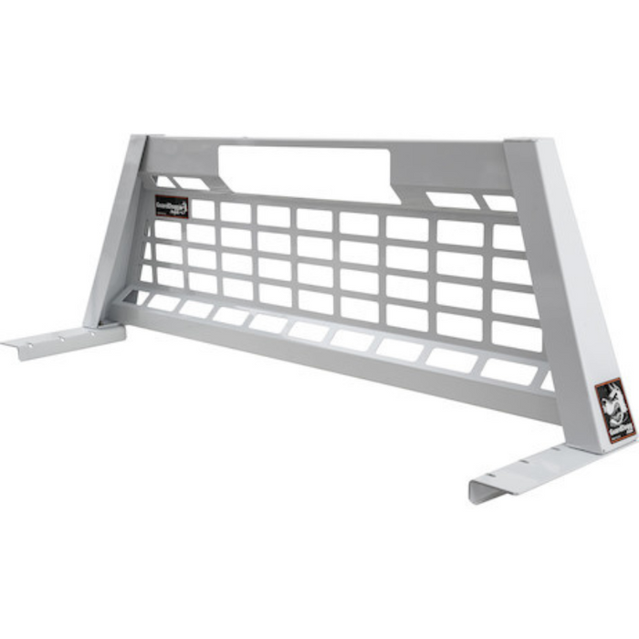 Buyers Products 23.00-inch Tall Gloss White Heavy-Duty Steel GuardDogg Pickup Truck Headache Rack Bundle with Mounting Brackets Model 851405