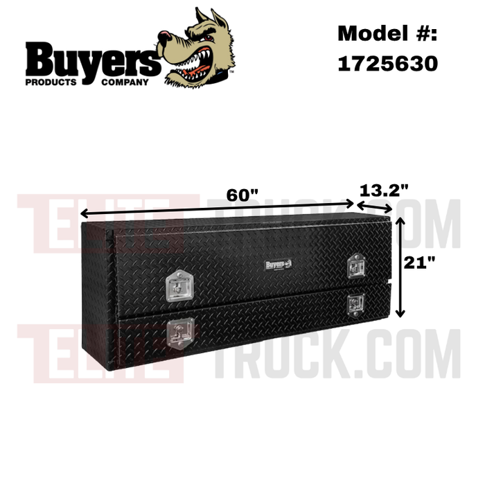 Buyers Products Pickup Contractor Top Mount Truck Box With Drop Down Doors 60" Aluminum Model 1725630
