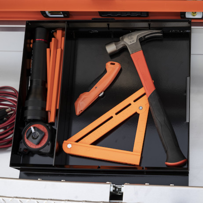 Buyers Products 23x27x71 Inch Gloss Black Diamond Tread Aluminum Crossover Truck Box Model 1729450