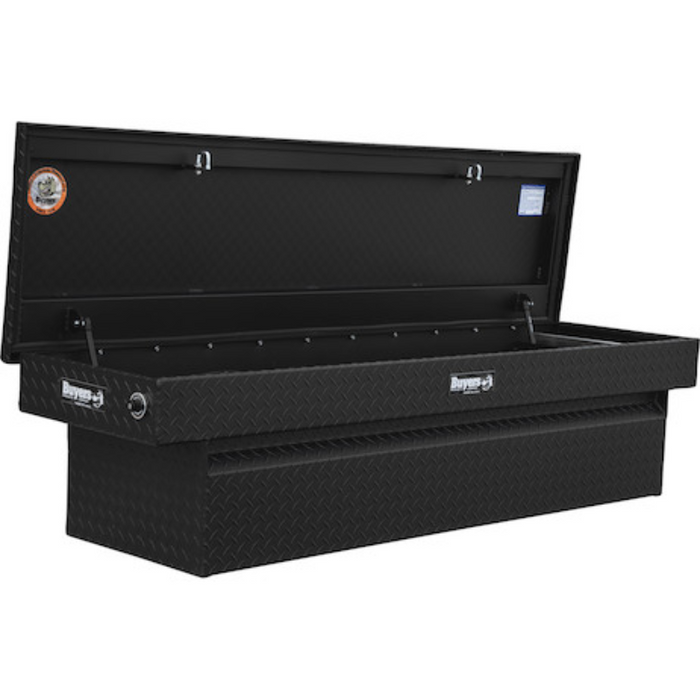 Buyers Products 18x27x71 Inch Textured Matte Black Black Diamond Tread Aluminum Crossover Truck Box - Lower Half 11x27x60 Model 1739445
