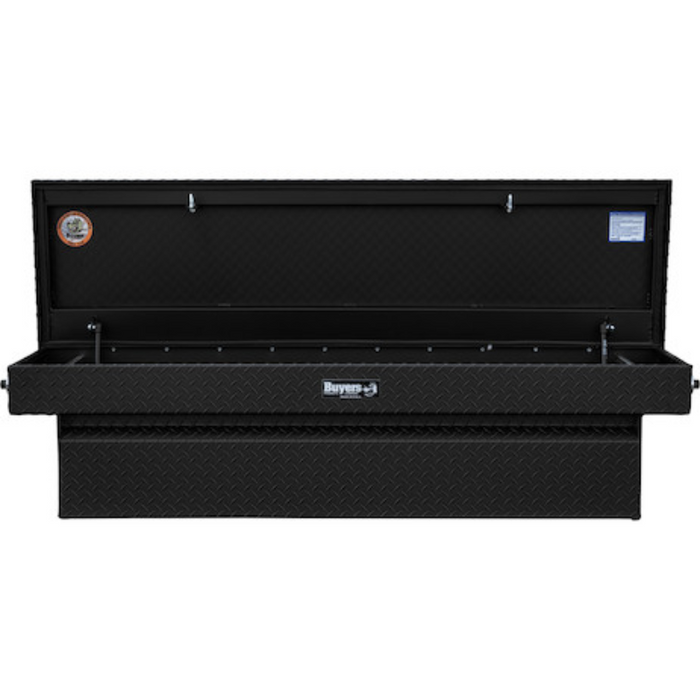 Buyers Products 18x27x71 Inch Textured Matte Black Black Diamond Tread Aluminum Crossover Truck Box - Lower Half 11x27x60 Model 1739445