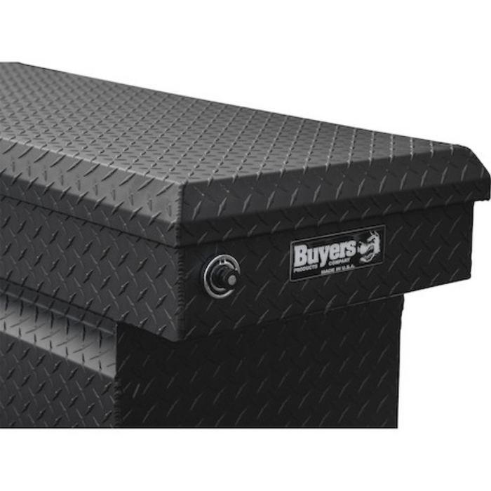 Buyers Products 18x27x71 Inch Textured Matte Black Black Diamond Tread Aluminum Crossover Truck Box - Lower Half 11x27x60 Model 1739445