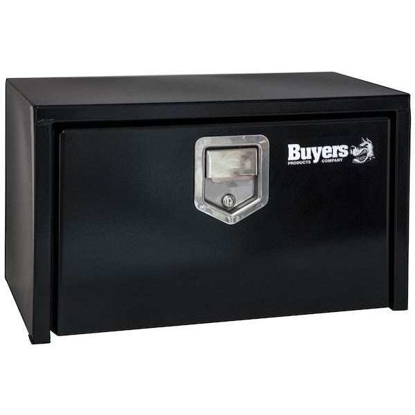 Buyers Products 14x12x24 Inch Gloss Black Steel Underbody Truck Box With Paddle Latch Model 1703150