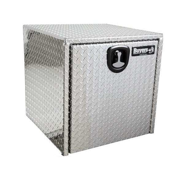 Buyers Products 24x24x24 Inch Diamond Tread Aluminum Underbody Truck Box with 3-Point Latch Model 1735130