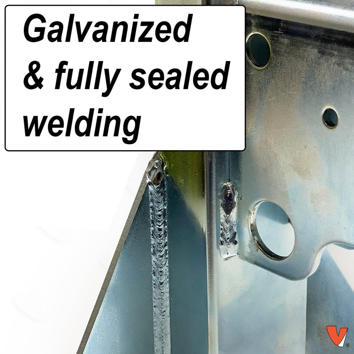 Vantech 4-Bar Black Steel (70"- 78") Side Mount Rack System Box Truck / Trailer Model C46004178B