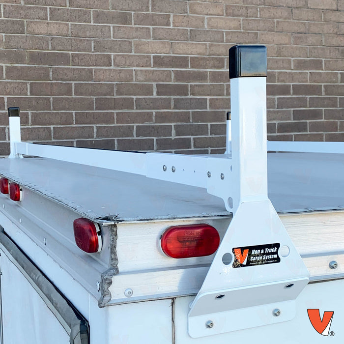 Vantech 4-Bar White Steel (82"- 90") Side Mount Rack System Box Truck / Trailer Model C46004158W