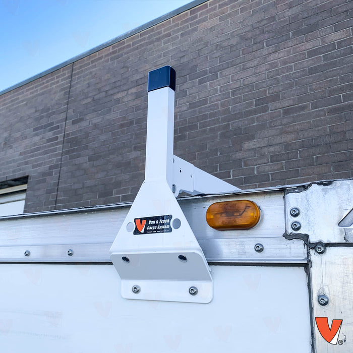 Vantech 4-Bar White Steel (82"- 90") Side Mount Rack System Box Truck / Trailer Model C46004158W