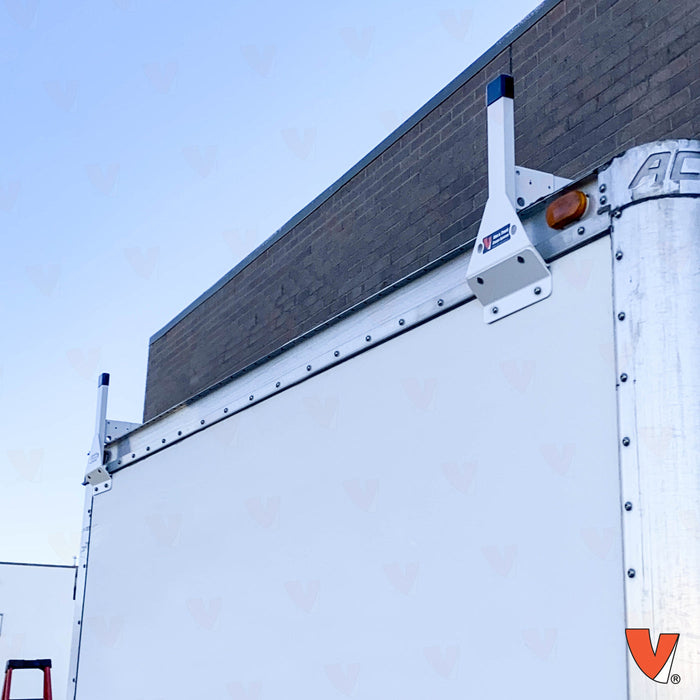 Vantech 2-Bar White Steel (82"- 90") Side Mount Rack System Box Truck / Trailer Model C46002158W