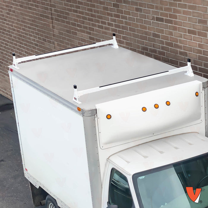 Vantech 2-Bar White Steel (94"- 102") Top Mount Rack System Box Truck / Trailer Model C46002360W