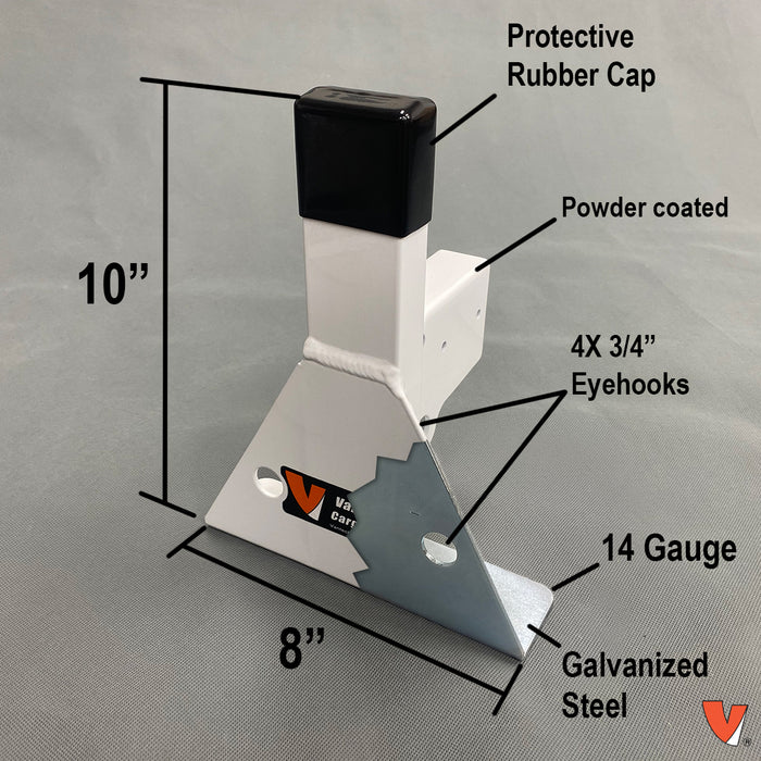 Vantech 2-Bar White Steel (82"- 90") Top Mount Rack System Box Truck / Trailer Model C46002358W