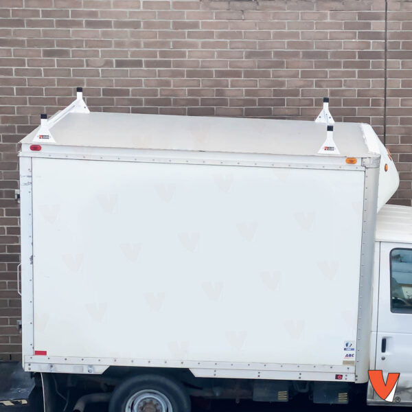 Vantech 2-Bar White Steel (94"- 102") Top Mount Rack System Box Truck / Trailer Model C46002360W